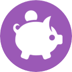 Icon circle piggy